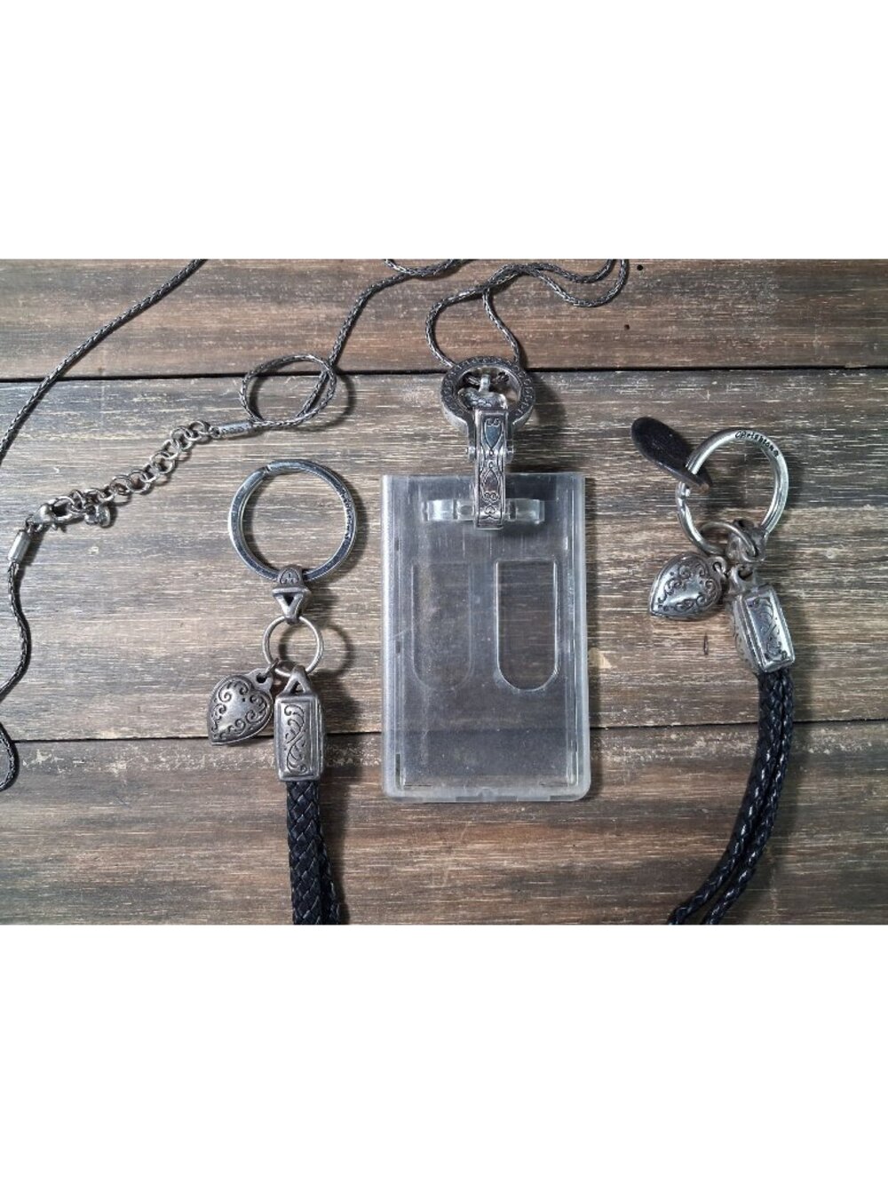 Brighton Silver Tone  Lot Keychain Bag Tag Lanyard